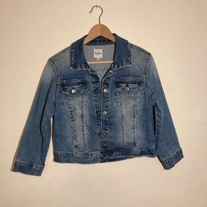 Kensie Jeans Cropped Denim Jacket
